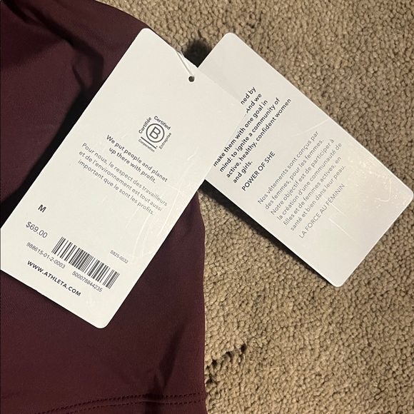 NWT ATHLETA Palm Conscious Crop Bikini Decadent chocolate - Picture 3 of 5